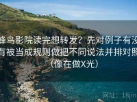 蜂鸟影院读完想转发？先对例子有没有被当成规则做把不同说法并排对照（像在做X光）