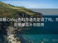 读糖心Vlog先盯导语先定调了吗，然后把单位补到图旁