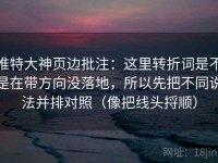 推特大神页边批注：这里转折词是不是在带方向没落地，所以先把不同说法并排对照（像把线头捋顺）