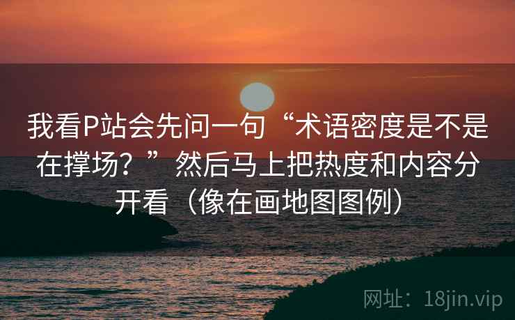 我看P站会先问一句“术语密度是不是在撑场?”然后马上把热度和内容分开看(像在画地图图例) 我看P站会先问一句“术语密度是不是在撑场?”然后马上把热度和内容分开看(像在画地图图例)