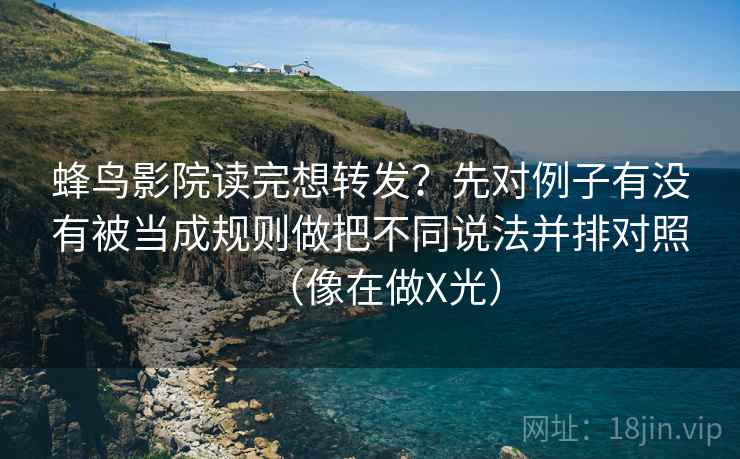 蜂鸟影院读完想转发？先对例子有没有被当成规则做把不同说法并排对照（像在做X光）